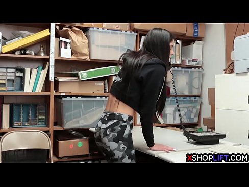 Latina slender girl make a pussy deal for stealing  Latina slender girl make a pussy deal for stealing