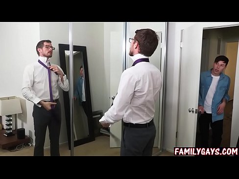 Hot gay stepdad teaching his stepson a lesson