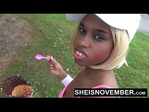 A Lost Bet Causes Me To Give A Kneeling Blowjob With Eye Contact After A Match, Cute Young Slut Sheisnovember Suck A Strangers Big Dick BBC Closeup With Big Boobs And Brown Nipples Out Outdoors, Flashing Her Big Ass And Panties by Msnovember