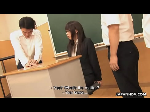 Asian teacher getting fucked by the randy students