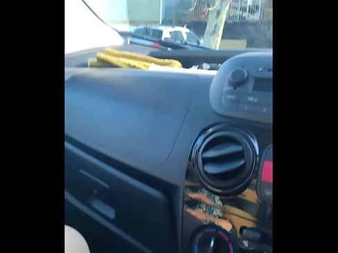 Rubbing on out in the car, almost seen
