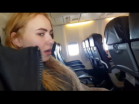 Real public whore blue eyes in airplane