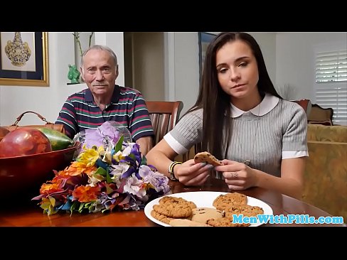 Dickriding teen gets rimmed by oldman