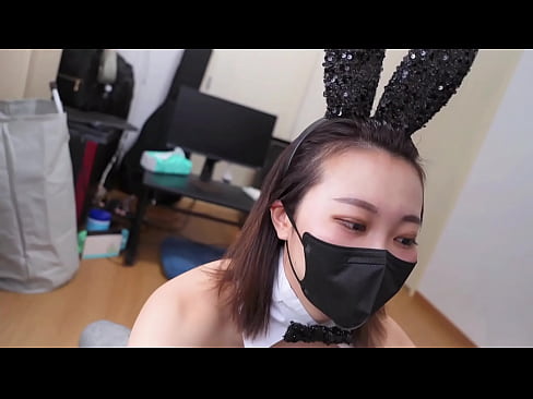 Cute Bunny Girl Sucking Cock and Cum on Pussy w/ Doggystyle - Japanese POV