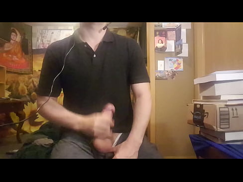 Guy Talks as He Jerks off