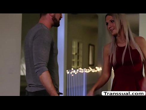TS Kayleigh Coxx and her boyfriend get home from the party and her boyfriend angry with her the way she acts at the party.But instead of fighting,she lets him suck her hard shecock and in return,she sucks his cock too and fucks his tight ass so hard.