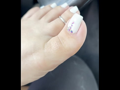 Amina Marie white toe nails
