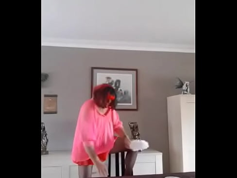 Sissy Christine clean the house as requested