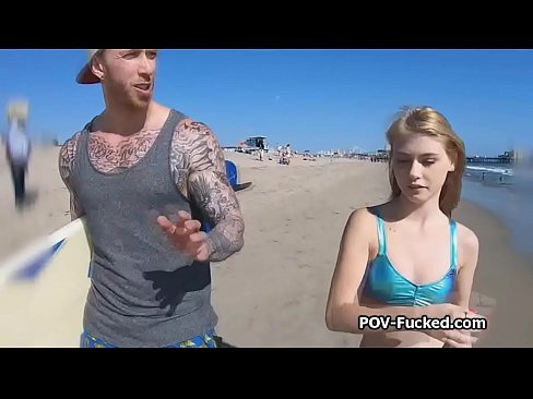 Picking up hot teen on the beach