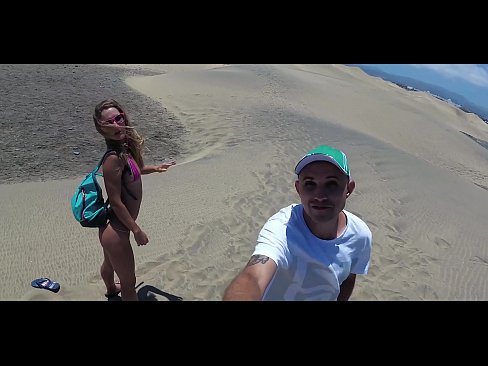 PORNSTAR TRAVELER - Hot dunes. Canary Islands with Russian Girl Sasha Bikeyeva