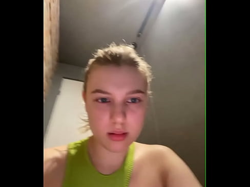 Fucking in the changing room. Public cum. Big Dildo fuck