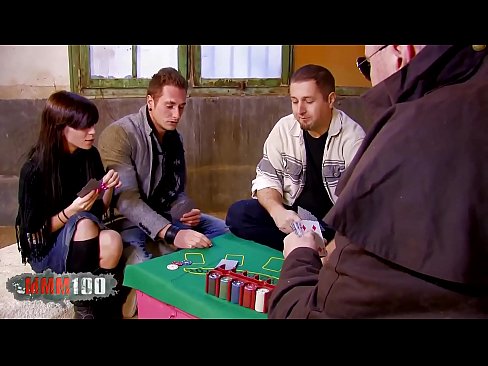 Hot spanish pornstar Aris Dark playing cards and loosing against Terry Kemaco
