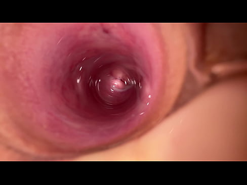 Internal camera in little tight vagina