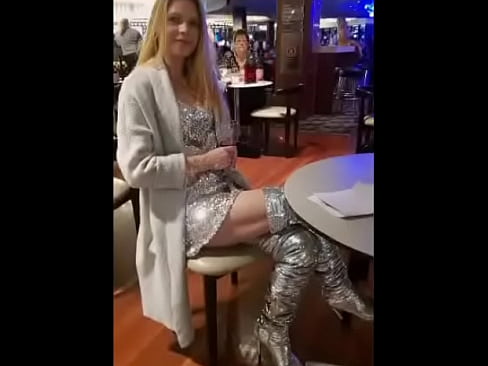 Alexis bling bling mini dress and boots pre sex