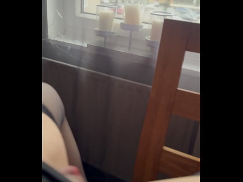 My pussy gets so wet when I flash my pussy in front of window