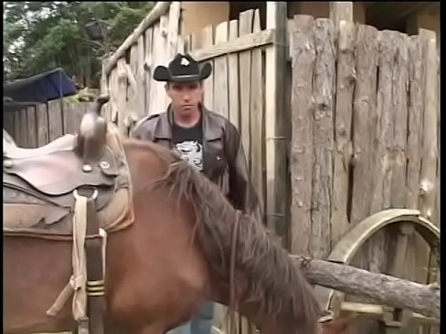 Hot blonde gets her pussy eaten while visiting cowboy was putting on condom