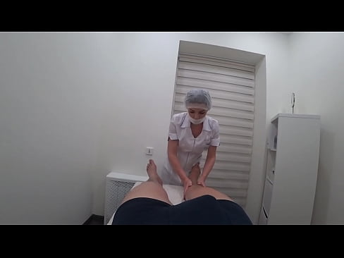 Naughty nurse treats patients with blowjob