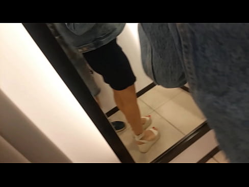 Watching my friend try on a dress on her naked body.
