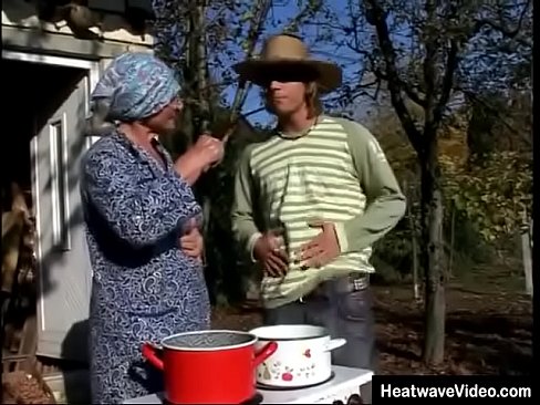 Hey My step Grandma Is A Whore # - Mary Wight - While the stew bubbles on the stove, young grandson pumps his grannie's hairy old pussy hard with his young cock