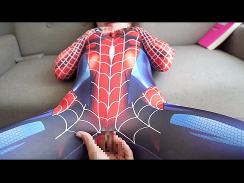 【Pov】Spider-Man got handjob! Embarrassing situation made her even hornier.
