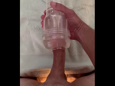 Stroking it with my fleshlight to completion