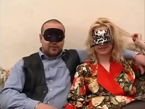 Cute blonde in mask wants his cock!