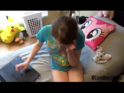 Step Sis Fucks Step Bro So She Can Log Back Into Her Video Game