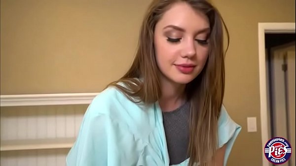 Blonde teen Elena Koshka needs to get naked while cleaning the house