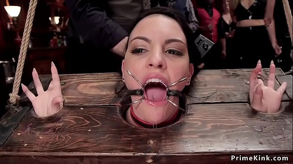 Alt brunette babe anal fucking in interracial group bdsm