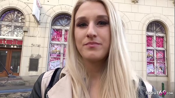 GERMAN SCOUT - Arschfick fuer blondes Teen fuer Geld bei ersten Porno Dreh