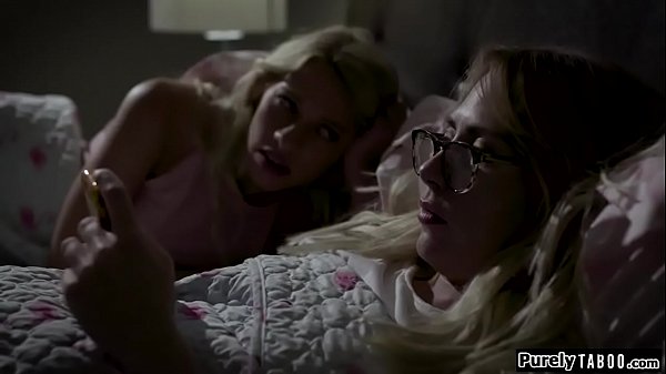 Blonde teen has a s.over at her bff.When they go to s. she awakes in her bffs parents bed.They comfort her and she gets turned on.The eats her pussy n she wants to grab his cock and suck it.He the fucks her doggystyle with his wife watching