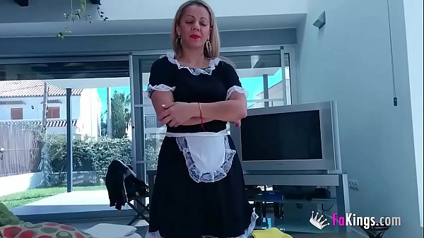 Blonde cleaning lady banged