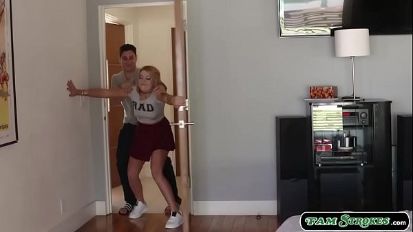 Stepmom calls her stepsiblings to find her ring. Stepbro goes to her room and his stepsis wants the reward and she will do anything he wants.He pulls out his cock and lets her throat it.In return stepbro fucks stepsis pussy until he cums on her face.