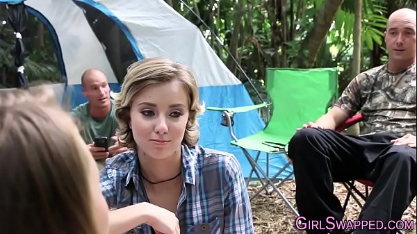 Camping teens get nailed and facialized by horny stepfathers