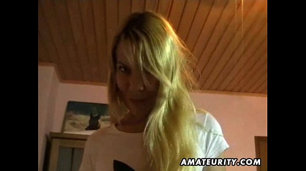 Busty amateur girlfriend sucks and fucks and eats cum
