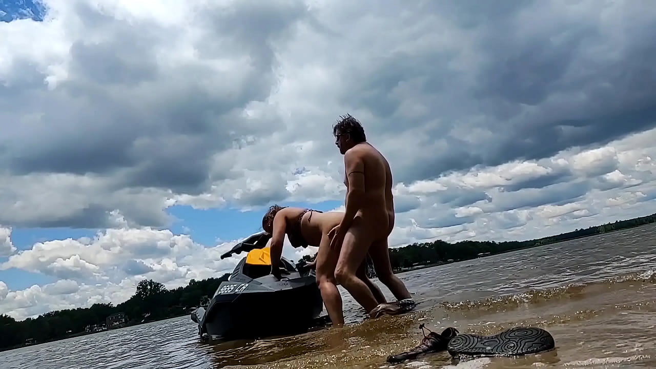 Fun in the sun fuck on the jet ski at the river