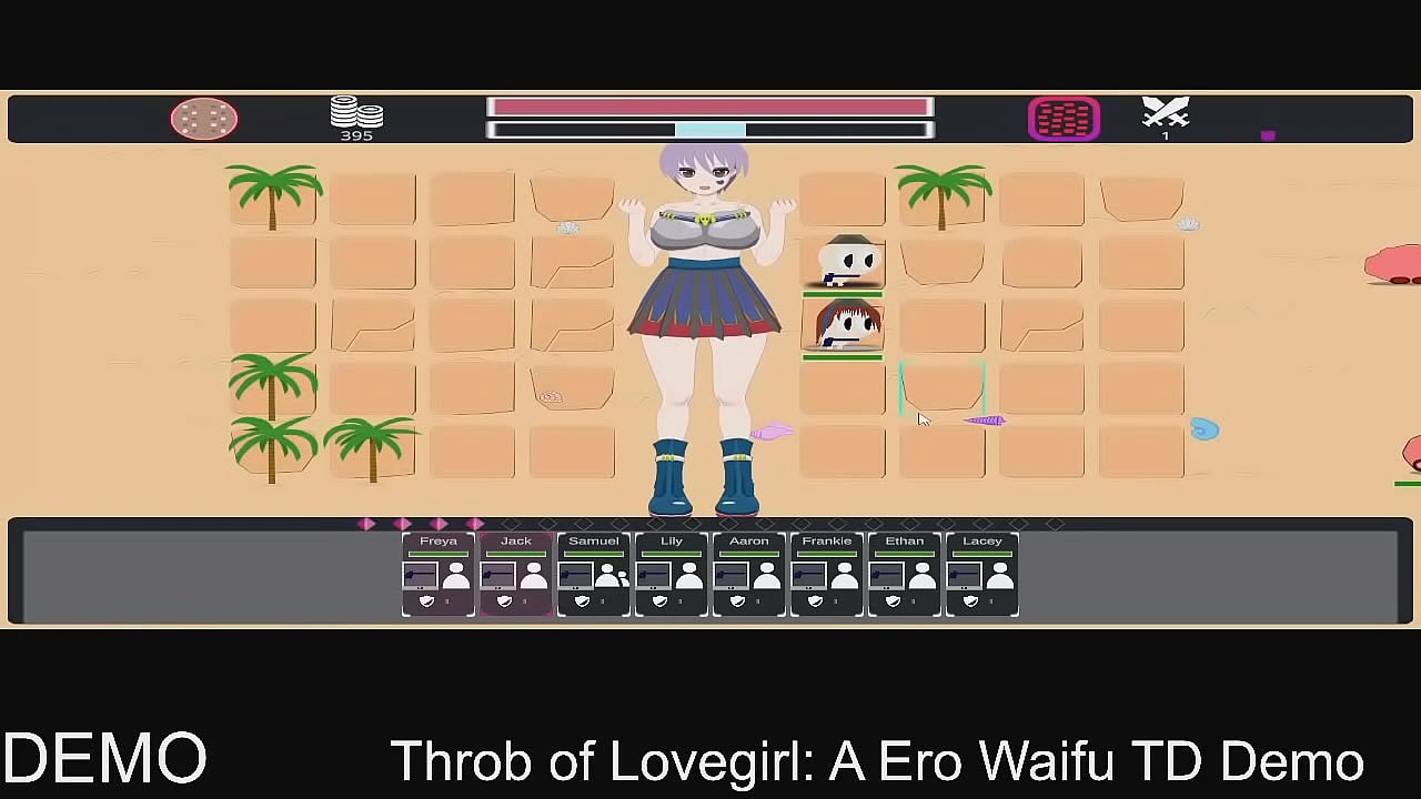 Throb of Lovegirl (Steam Game)tower defense anime 2D Scroll Shooter