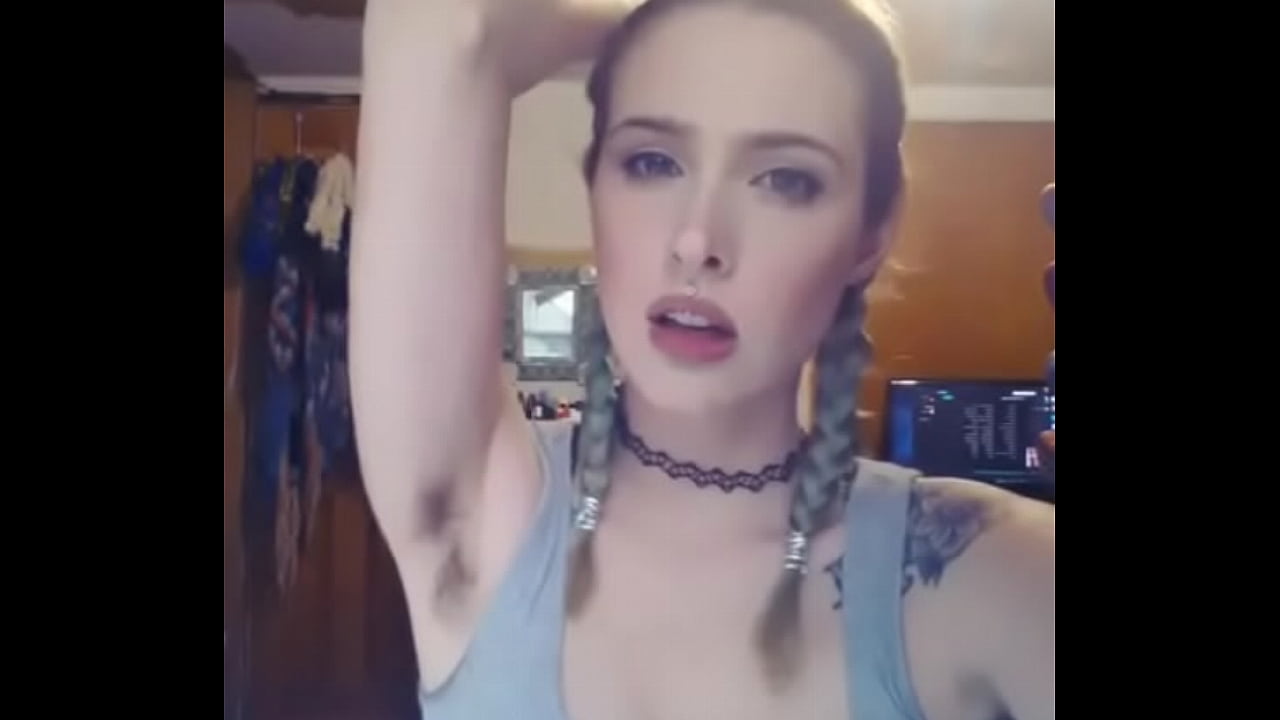 Very beautiful blonde with very hairy armpits