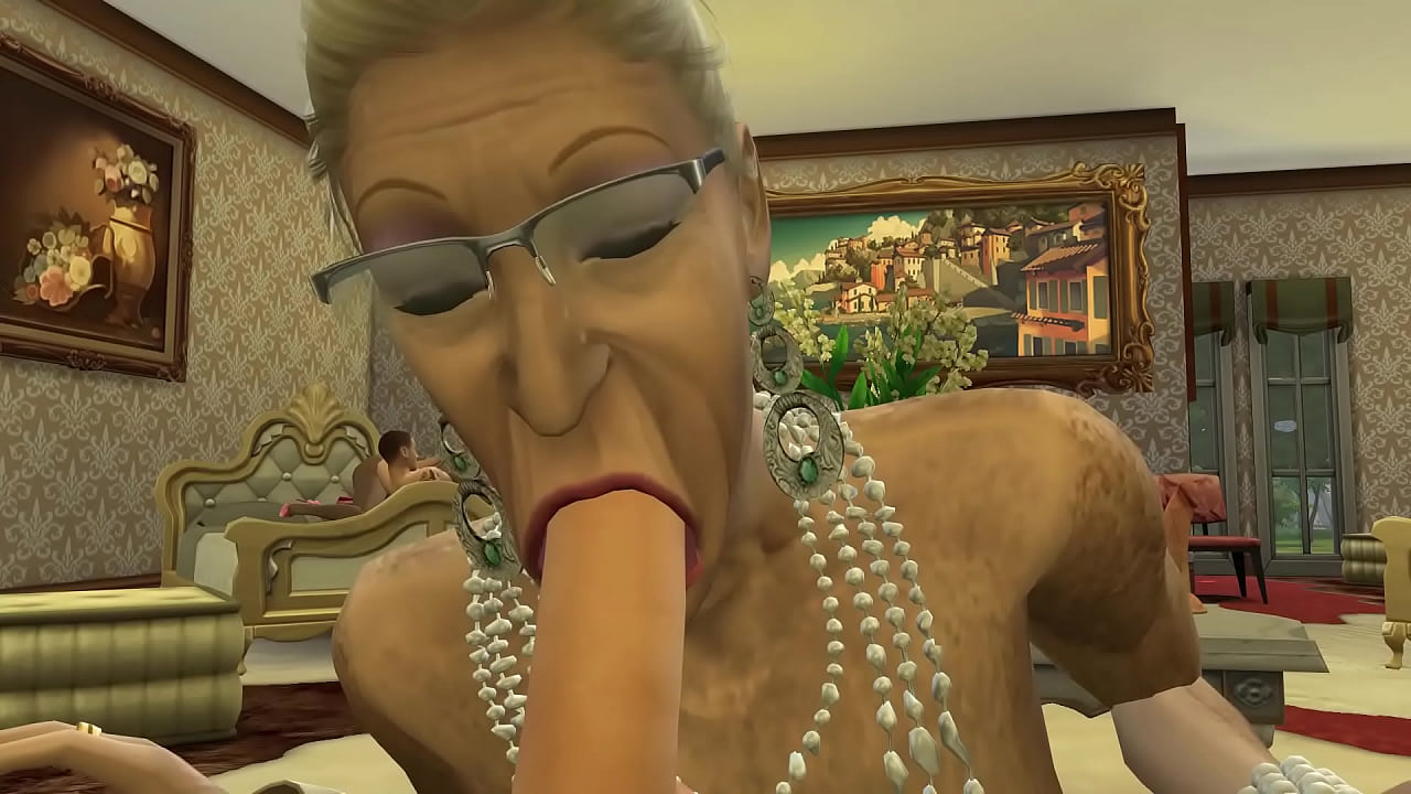GRANNY TREAT 1 - Upper-class old ladies blowjob orgy - Sims 4
