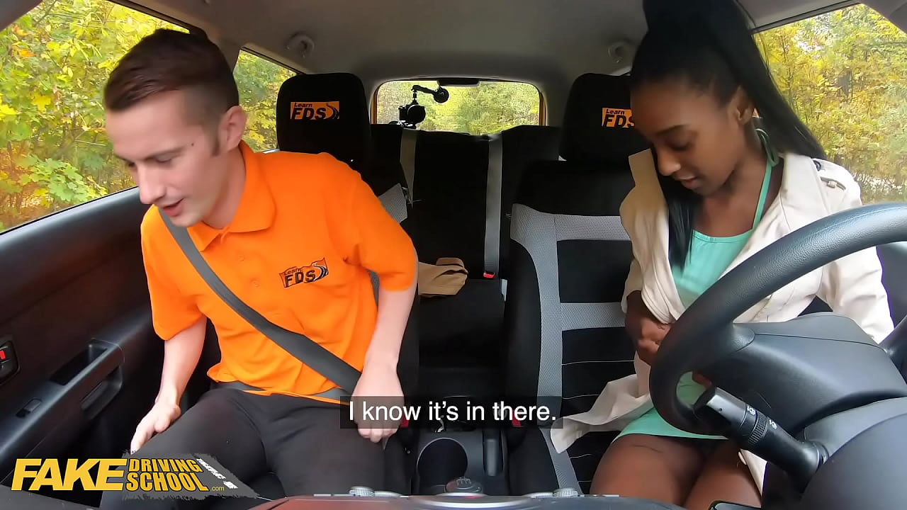 FakeDrivingSchool English Hottie Gives Amazing Blowjob on the Backseat