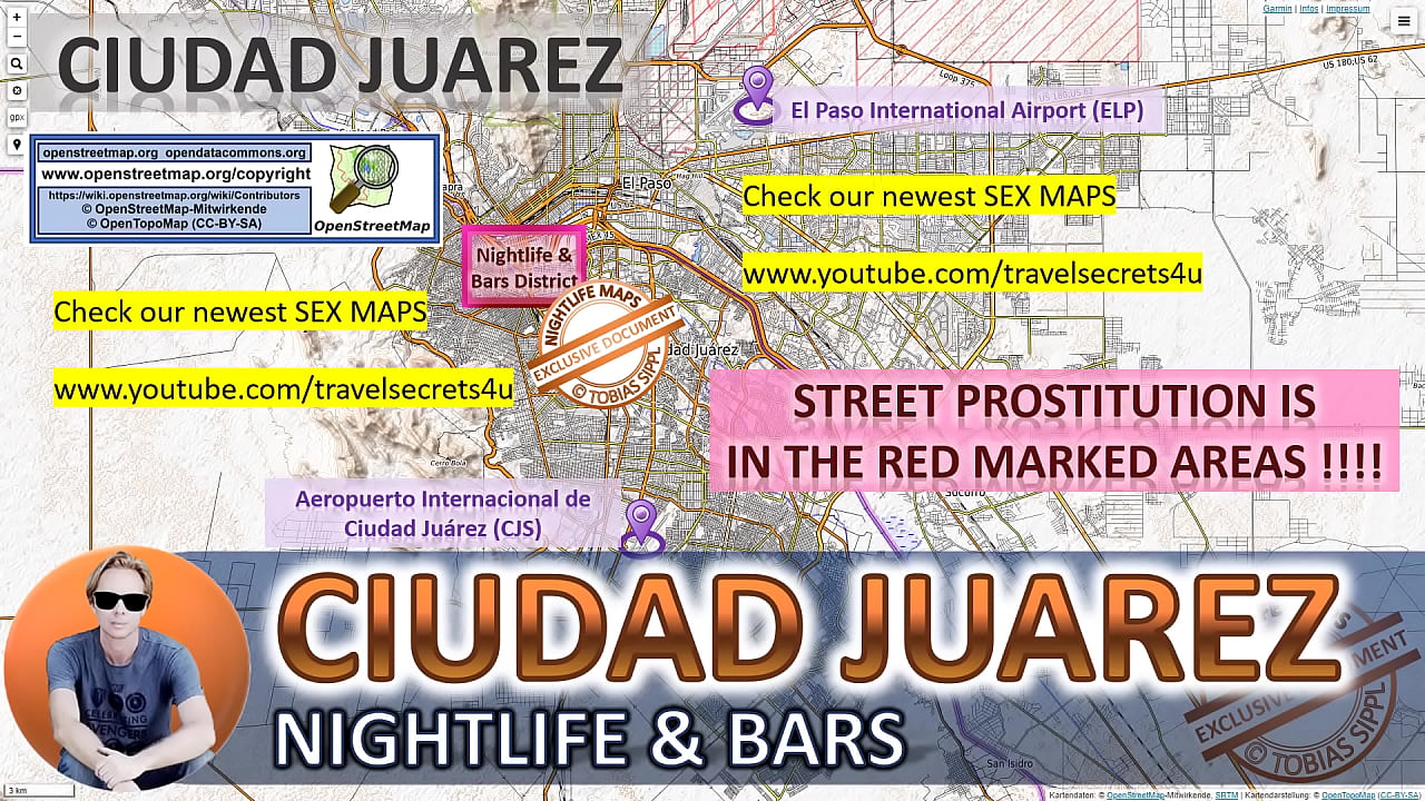 Street Prostitution Map of Ciudad Juarez, Mexico with Indication where to find Streetworkers, Freelancers and Brothels. Also we show you the Bar, Nightlife and Red Light District in the City