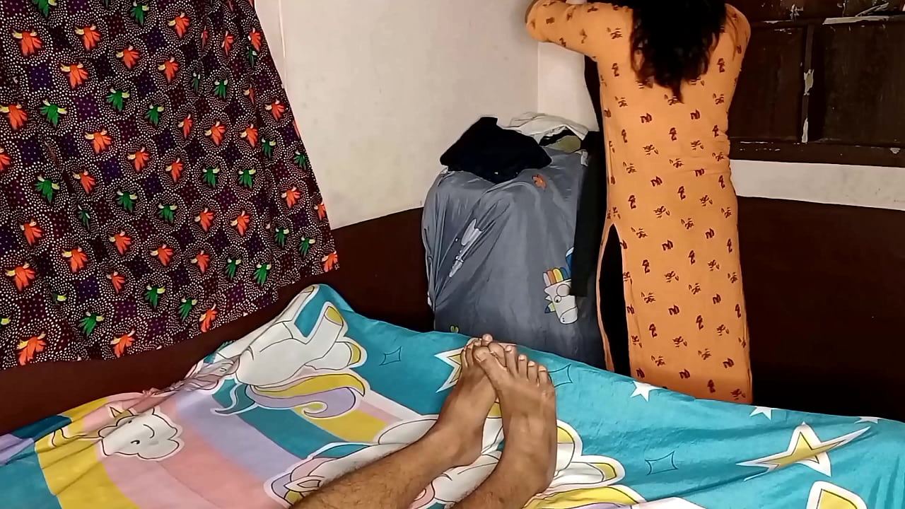 owner fucks the maid on the pretext of cleaning the room