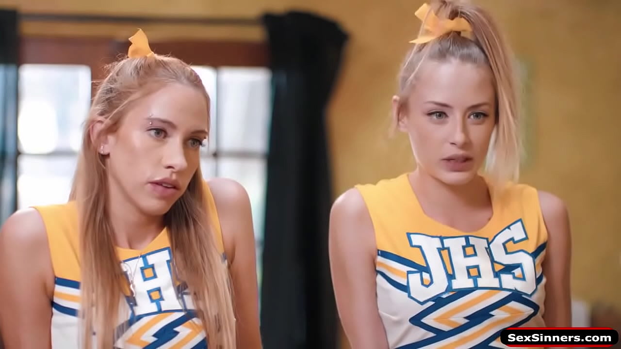 SexSinners.com - Petite cheerleaders want to settle who will be head leader.The coach inspects their asses and rims them.The babes deepthroat cock and get anal fucked