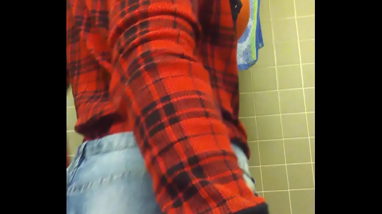 Sexy teen slut strips in bathroom.