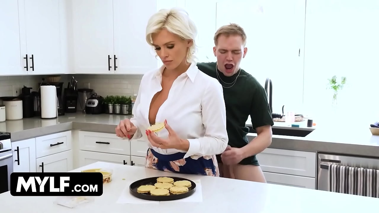 MYLF - Gorgeous Blonde Milf Helps Her Boy Become Viral By Letting Him Cum Inside Her Juicy Pussy