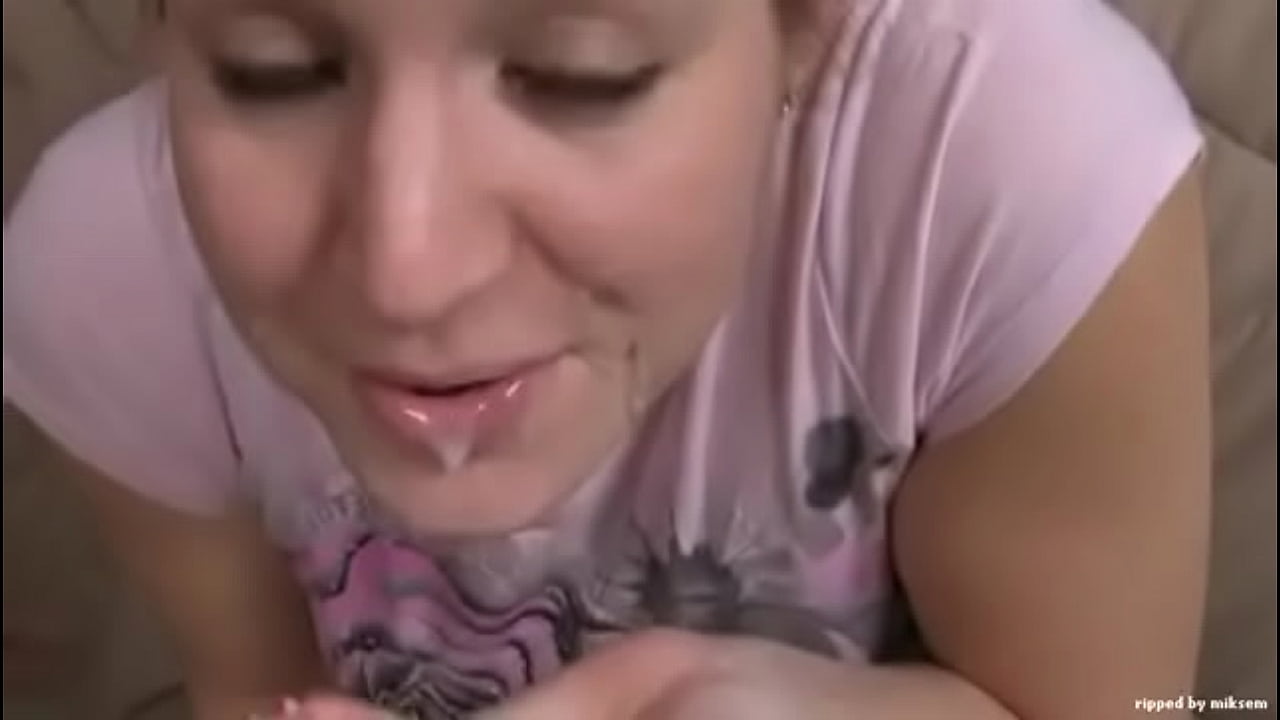 Enjoying the taste of sperm