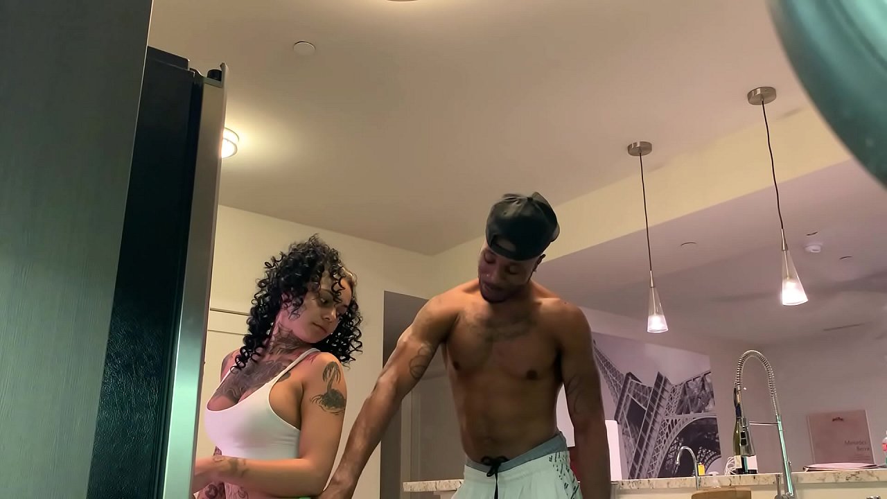Fucking a Sexy Tatted Latina in my Kitchen