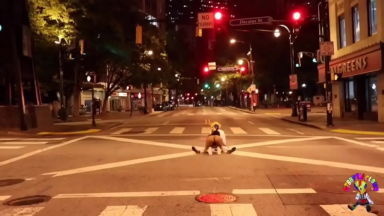Gibby The Clown gets dick sucked by Bae Bratty In Downtown Atlanta
