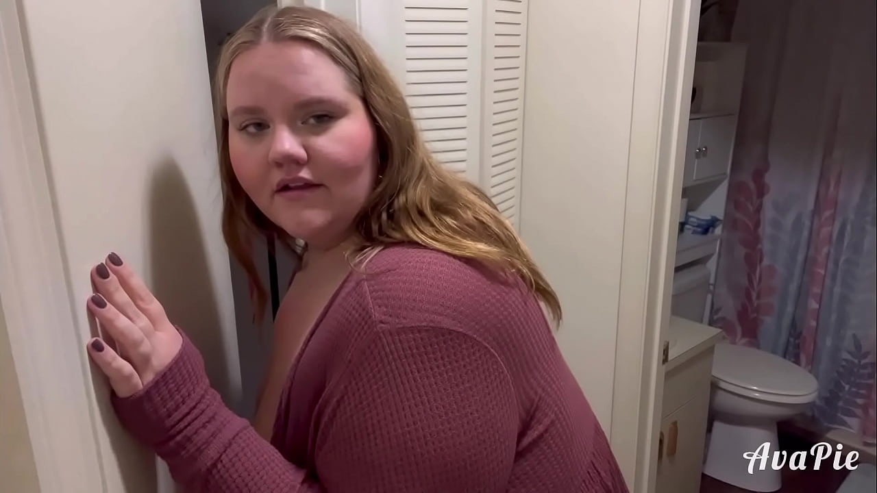 BBW roomie catches you jerking off