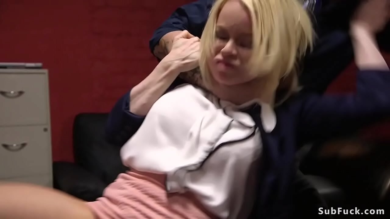 Lead editor Mr Pete got fired and then captured his big tits blonde boss Nikki Delano and in bondage anal fucked her in different devices